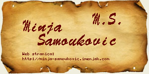 Minja Samouković vizit kartica